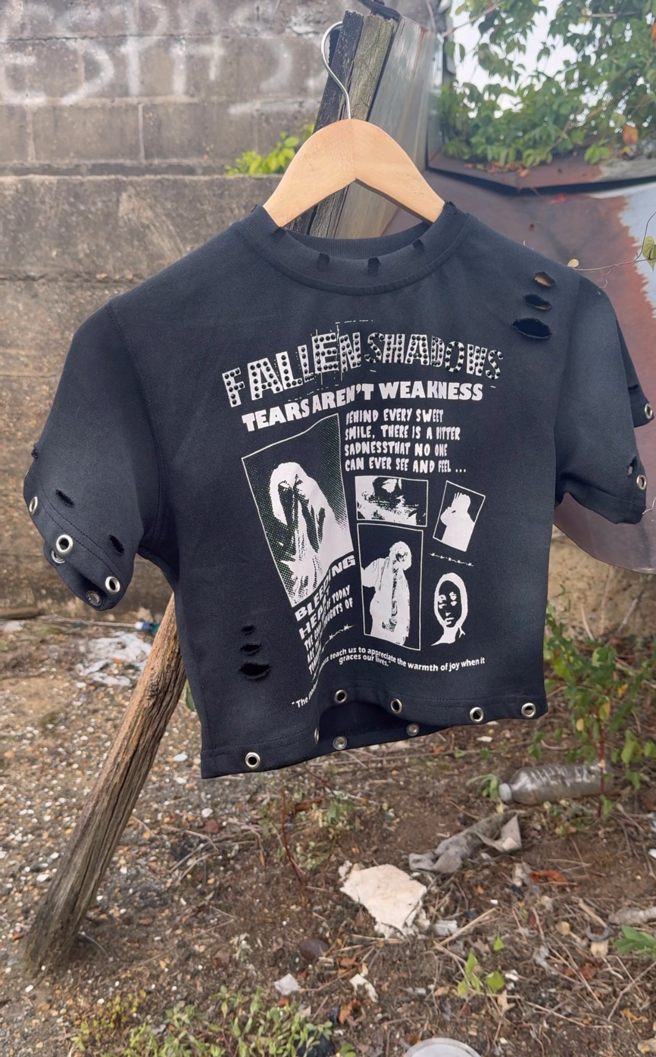 ‘Behind The Tears' women crop top
