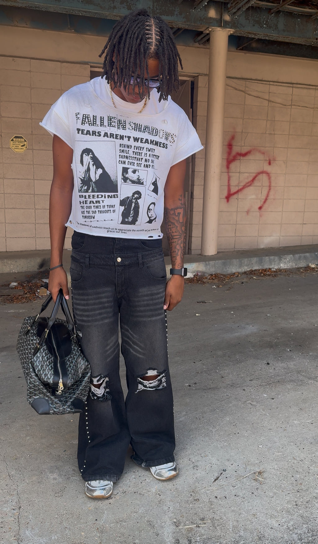 ‘Tears Ain’t Weakness’ Cropped Tee